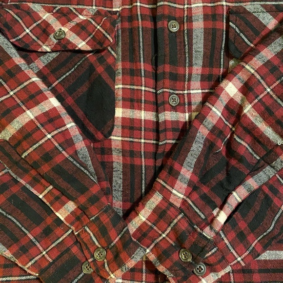 TOWNCRAFT Men’s Large Quilted Lined Flannel Shirt Jacket Shacket Plaid Chore - Picture 8 of 11